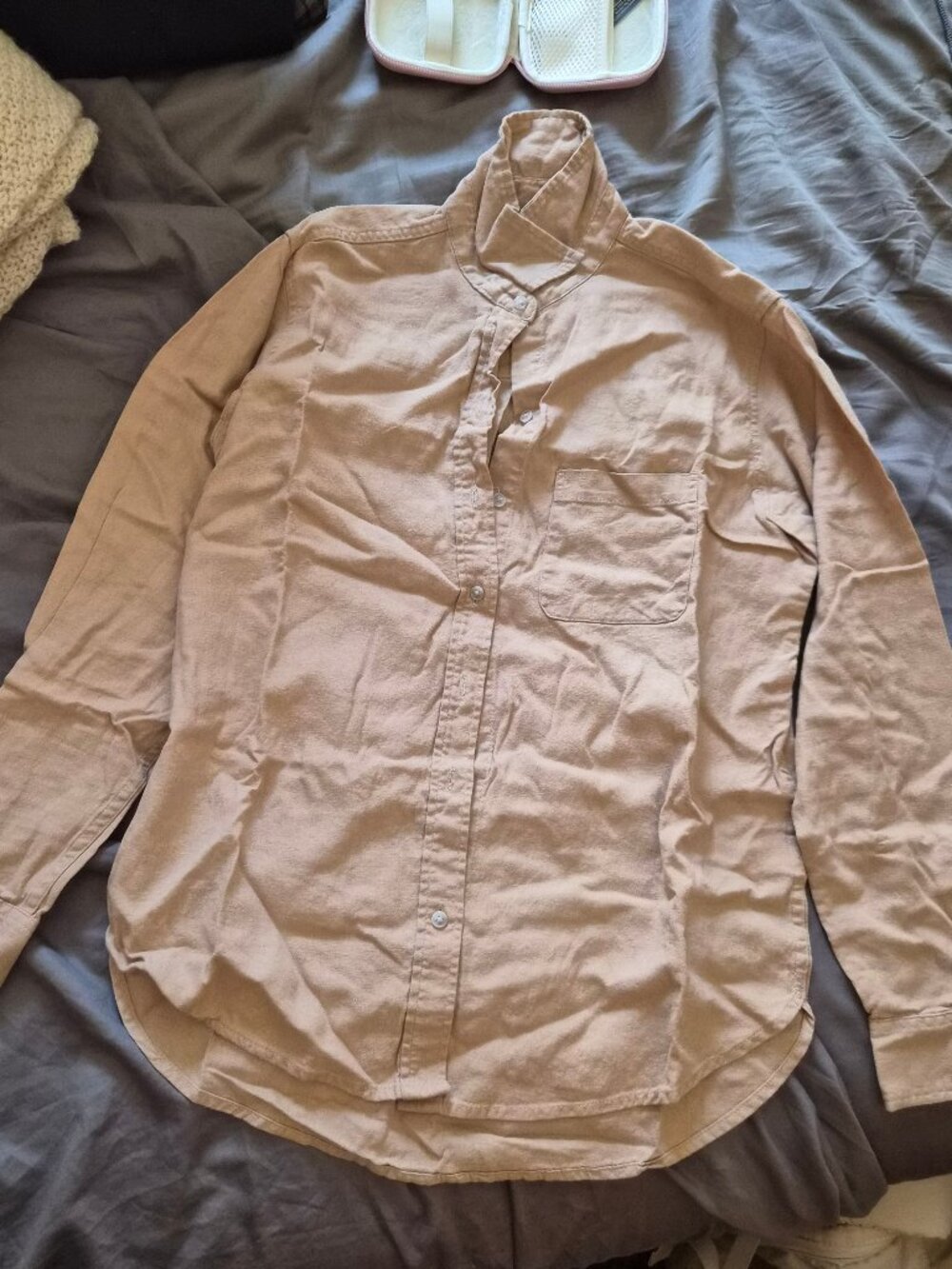 Tan Target Button Down Universal Thread Linen Blend